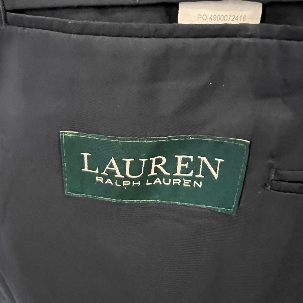 Lauren Ralph Lauren Blazer Mens 48R Navy Blue Gold Button Wool Suit Jacket - Picture 3 of 16